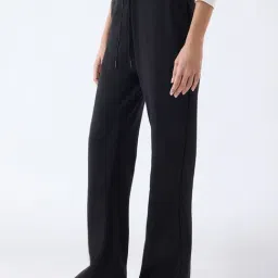 studiofit women Studiofit by Westside Black Solid High-Rise Pants-picture-25