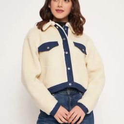 MADAME Off-White Regular Fit Jacket-11