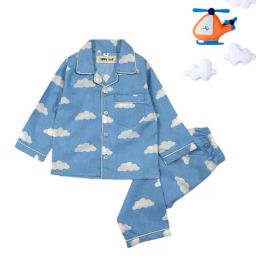 Tippy Top Unisex Blue Cotton Printed Regular Fit Shirt with Pants-image-98