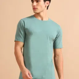 Bushirt Russian Green Cotton Polyblend Regular Fit Solid T-Shirt-picture-16