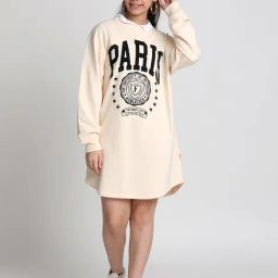 Lil Tomatoes Kids Cream Graphic Print Full Sleeves Dress-image-66