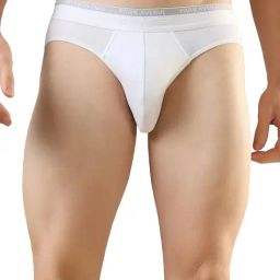 Park Avenue White Cotton Blend Regular Fit Solid Briefs-image-85