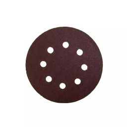 SKEPL 5 inch Diameter 100 Grit 8 Hole Brown Sanding Disc for Orbital Sander (Pack of 50)-16