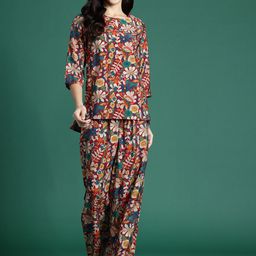 DressBerry Floral Printed Top With Trouser-picture-8