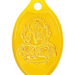 Muthoot Pappachan Swarnavarsham Yellow 24k (999) Oval Ganesha Pendant 5 gm-image-59