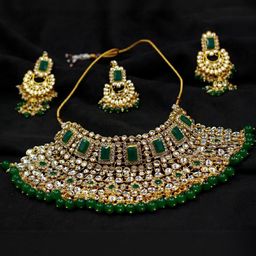 Sudiksha jewellery Gold-Plated Alloy Artificial Stones & Beads Jewellery Set-image-49