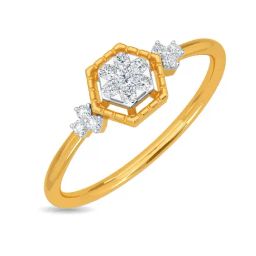 Kisna Diamond & Gold Jewellery Elan 14k (585) Diamond & Gold Ring For Women-picture-17