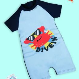 Kiddopanti Boys Navy Regular Printed Swimsuit-image-70