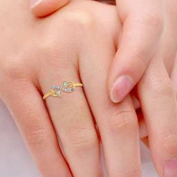 Candere by Kalyan Jewellers 14K Yellow Gold Infinity Heart Diamond Women Ring-image-38