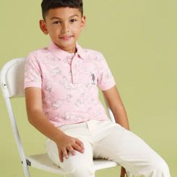 U.S. Polo Assn. Boys Pink Printed Polo T-Shirt-picture-46