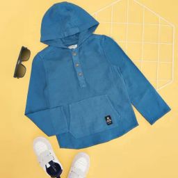 Pantaloons Junior Boys Blue Aster Cotton Solid Full Sleeves Shirts-image-62