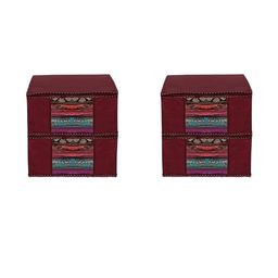 AMAK INC Maroon Fabric Multi-Utility Wardrobe Organisers-picture-14