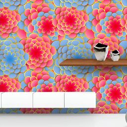 ArtzFolio Printed UV-Resistant Anti-Bacterial Colorful D Flowers Peel & Stick Wallpaper-image-74