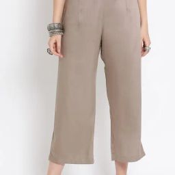 Lela Beige Viscose Palazzos-image-52