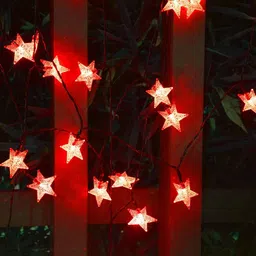 Kuber Industries Maroon Star Shape String Light image 5