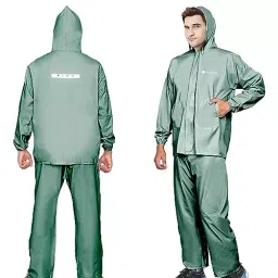 HACER Hooded Type Zipper Closer Green Raincoat Free Size, EX-RC-06-G-image-26