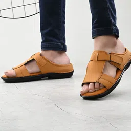 LEEPEETER Men Leather Comfort Sandals-image-36