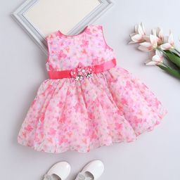 The Magic Wand Girls Floral Printed Fit & Flare Dress-image-18