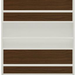 Adona Mystica Open Bookshelf With Solid Wood Retainer - Ivory Coffee Walnut-image-88