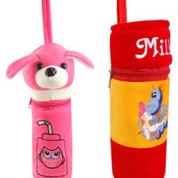 SS Impex Feeding bottle cover First Trend High Quality Daily use attractive Bottle Cover Combo Pack of 2 - Pink Yellow-13