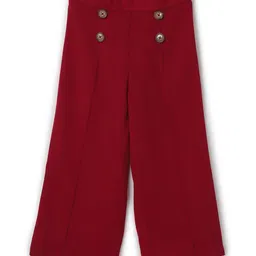 Chuppan Chupai Button Detail Palazzo - Maroon-picture-41