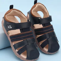 Babyoye Sandals with Velcro Closure -Navy Blue-picture-26