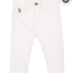 US Polo Assn Full Length Jeans Solid Color - White-image-83