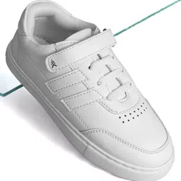 Pine Kids School Shoes with Velcro Closure - White-picture-42