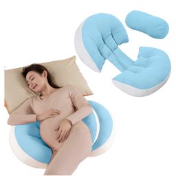 Bembika Pregnancy Pillow Adjustable U Shaped Pregnancy Pillow for Belly and Back Support, Maternity Body Pillow for Side Sleeping, Compact Pregnancy Support Pillow for Comfort(Blue)-picture-41