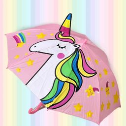 Muren Unicorn Design Outdoor Windproof & Rainproof Umbrella - Pink-14