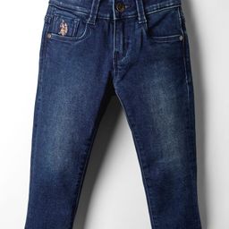 US Polo Assn Cotton Woven Slim Fit Denim Solid Color Weave Jeans - Blue-picture-13