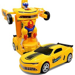 Niyamat Bump & Go Action 2 in 1 Robot Car Toy with 3D Light and Music Transformer Car for Kids image 2