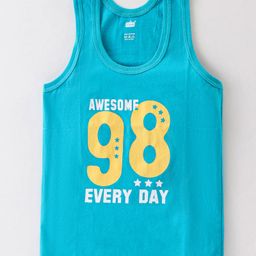 Simply Sinker Sleeveless Number Printed Vests Pack of 3 - Red & Blue image 2