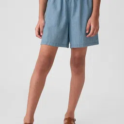GAP Girls Regular Fit High-Rise Pure Cotton Shorts-image-41
