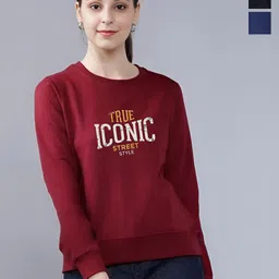 REYA Women Pack Of 3 Printed Round Neck Pullover Sweatshirt-picture-36