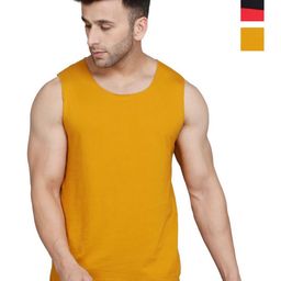 WOOSTRO Men Pack Of 2 Solid Round Neck Cotton Slim Fit T-shirts-image-95