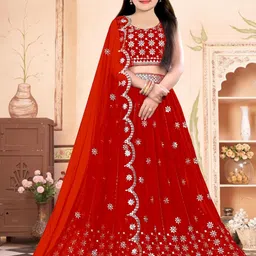 F Plus Fashion Net Semi-Stitched Lehenga Choli-image-88