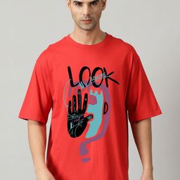 SLOWLORIS Men Graphic Printed Round Neck Oversized T-shirt-image-53