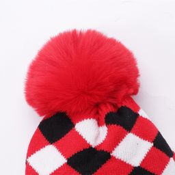 Babyhug Woollen Cap Stripes Pattern Red - Diameter 10 cm image 4