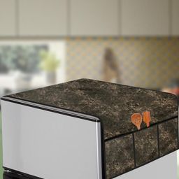 The Furnishing Tree Coffee Brown Printed Refrigerator Cover-image-55