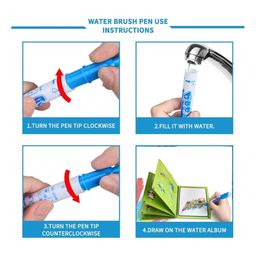 Opina Magic Water Coloring Book with Magic Pen & Reusable Quick Dry Feature Pack of 3 (Random Design & Assorted Color) image 5