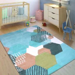 Pequra Multicolour Mariya Geometric Hand Tufted Wool Kids Carpet - Set of 1-picture-19