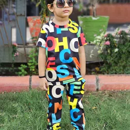 ALANTA Boys Printed T-shirt with Trousers-44