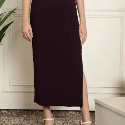 NEUDIS Wine Midi Skirt-image-76