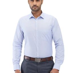 Park Avenue Blue Slim Fit Striped Shirt-picture-37