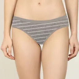AROUSY Grey Cotton Printed Bikini Panty-image-74