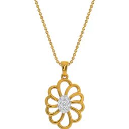 Kisna Diamond & Gold Jewellery 14k Spring Bloom Diamond Pendant-image-25