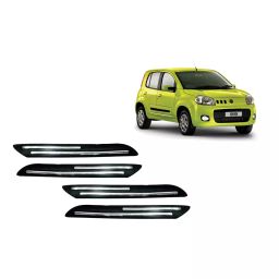 Auto Pearl Plastic & Silver Plated Car Bumper Guard for Fiat Uno Black/Silver (Pack of 4 Pcs)-picture-18