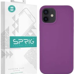 Sprig Liquid Silicone Back Cover for Apple iPhone 12 Mini (Purple)-image-84