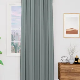 Myntra Elegant Homes Set Of 2 Meh Collection Green Black Out Door Curtain-image-67